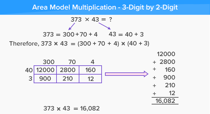 find the product using area model