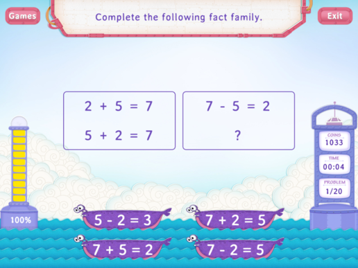 Number Names Worksheets printable fact family worksheets : Fact Families Activities For First Grade - fact family practice ...